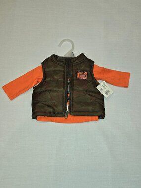 Healthtex Baby Boy Camo Vest Tough Dude 2 Piece Outfit Set